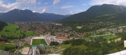 Archived image Webcam Garmisch-Partenkirchen - Great Olympic Hill of the ski stadium 13:00
