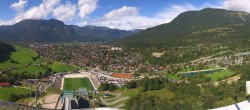 Archived image Webcam Garmisch-Partenkirchen - Great Olympic Hill of the ski stadium 13:00