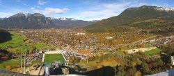 Archived image Webcam Garmisch-Partenkirchen - Great Olympic Hill of the ski stadium 11:00