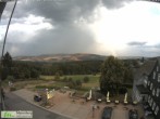 Archived image Webcam View from the top of the town hall in Masserberg towards the Thuringian Forest 17:00