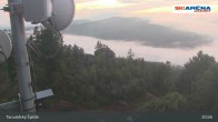 Archiv Foto Webcam Blick vom Gipfel des Tanvaldský Špičák ins Tal 00:00