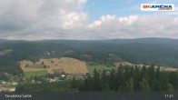 Archiv Foto Webcam Blick vom Gipfel des Tanvaldský Špičák ins Tal 10:00