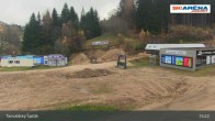 Archiv Foto Webcam Blick vom Gipfel des Tanvaldský Špičák ins Tal 14:00