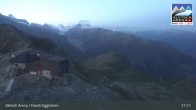Archiv Foto Webcam Aletsch Arena: Bergstation Fiescheralp-Eggishorn 02:00