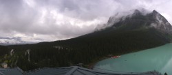 Archived image Webcam Lake Louise: The Fairmont Chateau 08:00