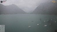 Archiv Foto Webcam Pertisau: Blick vom Hotel Post auf den Achensee 17:00
