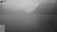 Archiv Foto Webcam Pertisau: Blick vom Hotel Post auf den Achensee 13:00
