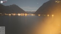 Archiv Foto Webcam Pertisau: Blick vom Hotel Post auf den Achensee 23:00