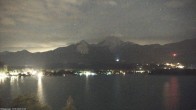 Archived image Webcam Faaker See lake, Mittagskogel 23:00