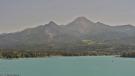 Archived image Webcam Faaker See lake, Mittagskogel 13:00