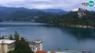 Archiv Foto Webcam Bled: Blick auf See und Burg 09:00