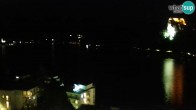 Archiv Foto Webcam Bled: Blick auf See und Burg 21:00