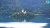 Archiv Foto Webcam Bled: Blick auf See und Burg 09:00