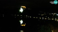 Archiv Foto Webcam Bled: Blick auf See und Burg 23:00