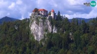 Archiv Foto Webcam Bled: Blick auf See und Burg 11:00
