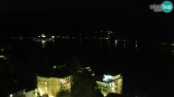 Archiv Foto Webcam Bled: Blick auf See und Burg 19:00