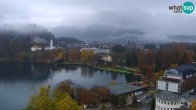 Archiv Foto Webcam Bled: Blick auf See und Burg 07:00