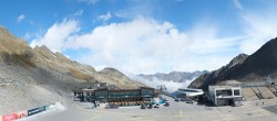 Archiv Foto Webcam Sölden Rettenbachgletscher: Weltcuptribüne und Talstation 11:00