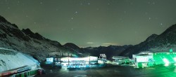 Archiv Foto Webcam Sölden Rettenbachgletscher: Weltcuptribüne und Talstation 01:00