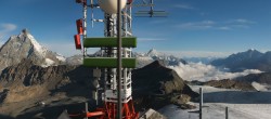 Archiv Foto Webcam Zermatt / Breuil Cervinia: Plateau Rosa 08:00