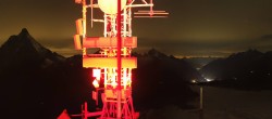 Archiv Foto Webcam Zermatt / Breuil Cervinia: Plateau Rosa 21:00