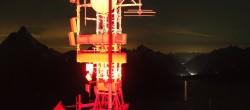 Archiv Foto Webcam Zermatt / Breuil Cervinia: Plateau Rosa 23:00