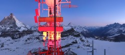Archiv Foto Webcam Zermatt / Breuil Cervinia: Plateau Rosa 05:00
