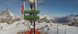Archiv Foto Webcam Zermatt / Breuil Cervinia: Plateau Rosa 10:00
