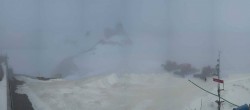 Archiv Foto Webcam Saas Fee: Restaurant Mittelallalin und Gletscherskigebiet 19:00