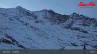 Archiv Foto Webcam Saas-Fee: Bergstation Längfluhbahn 02:00