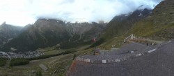 Archiv Foto Webcam Blick vom Hannig auf Saas-Fee 19:00