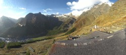 Archiv Foto Webcam Blick vom Hannig auf Saas-Fee 08:00