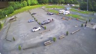 Archiv Foto Webcam Willingen: Auslauf der Mühlenkopfschanze und Zuschauerbereich 18:00