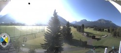 Archiv Foto Webcam Samedan: Loipe und Golfplatz 07:00