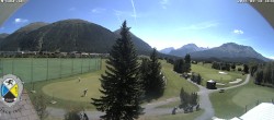 Archiv Foto Webcam Samedan: Loipe und Golfplatz 11:00