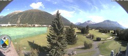 Archiv Foto Webcam Samedan: Loipe und Golfplatz 15:00