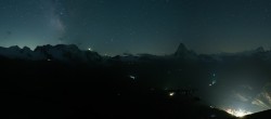 Archived image Webcam Rothorn Zermatt with Monte Rosa 23:00
