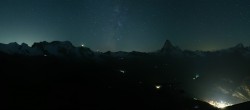 Archived image Webcam Rothorn Zermatt with Monte Rosa 01:00