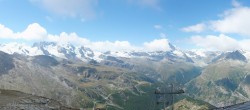 Archived image Webcam Rothorn Zermatt with Monte Rosa 11:00