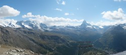Archived image Webcam Rothorn Zermatt with Monte Rosa 15:00
