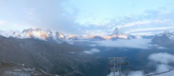 Archiv Foto Webcam Rothorn Zermatt mit Monte Rosa Massiv 05:00