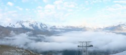 Archiv Foto Webcam Rothorn Zermatt mit Monte Rosa Massiv 06:00