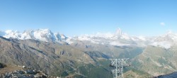 Archiv Foto Webcam Rothorn Zermatt mit Monte Rosa Massiv 07:00