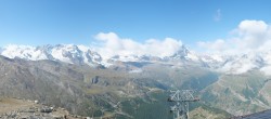 Archiv Foto Webcam Rothorn Zermatt mit Monte Rosa Massiv 09:00