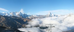 Archiv Foto Webcam Rothorn Zermatt mit Monte Rosa Massiv 07:00