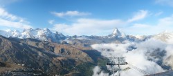 Archiv Foto Webcam Rothorn Zermatt mit Monte Rosa Massiv 08:00