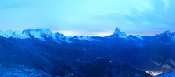 Archiv Foto Webcam Rothorn Zermatt mit Monte Rosa Massiv 19:00