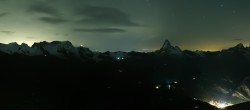 Archived image Webcam Rothorn Zermatt with Monte Rosa 23:00
