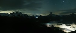 Archived image Webcam Rothorn Zermatt with Monte Rosa 01:00