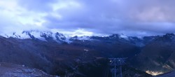 Archived image Webcam Rothorn Zermatt with Monte Rosa 19:00